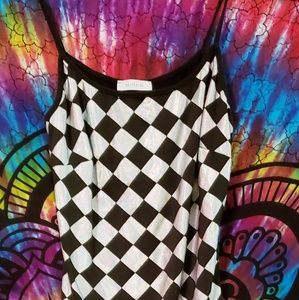 Womens metallic checkered short body suit